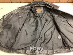 Harley-Davidson Leather Jacket Mens Medium Black Motorcycle Asymmetrical Zip