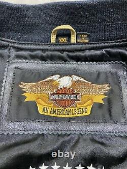 Harley Davidson Leather Letterman Varsity Jacket Mens XXL