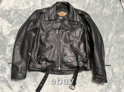 Harley Davidson Leather Motorcycle Biker Jacket Made in USA Men's Size XL