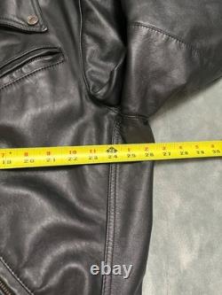 Harley Davidson Leather Motorcycle Biker Jacket Made in USA Men's Size XL