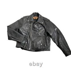 Harley-Davidson Leather Motorcycle Biker Jacket Men's Size Medium Black