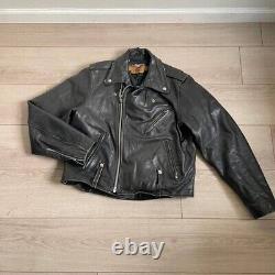 Harley-Davidson Leather Motorcycle Biker Jacket Men's Size Medium Black