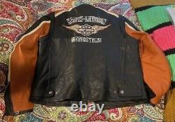 Harley Davidson Leather Motorcycle Jacket Men's XL