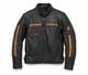Harley-Davidson Leather Motorcycle Jacket Mens L Black Riding Gear 1903 Genuine