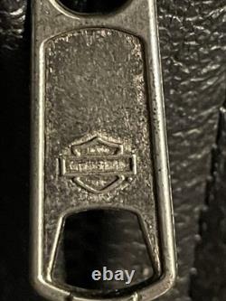 Harley-Davidson Leather Motorcycle Jacket Mens L Black Riding Gear 1903 Genuine