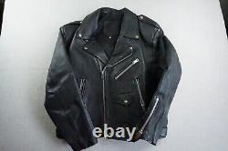 Harley Davidson Leather Size 46 Motorcycle Jacket Vintage 1970's Embroidered