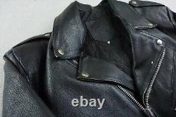 Harley Davidson Leather Size 46 Motorcycle Jacket Vintage 1970's Embroidered