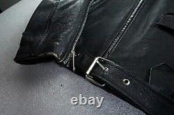 Harley Davidson Leather Size 46 Motorcycle Jacket Vintage 1970's Embroidered