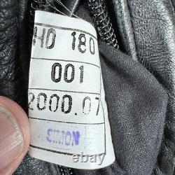 Harley Davidson Leather Two Tone Zip Up Bomber Jacket Vintage Small