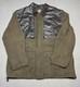Harley Davidson Leather Yoke Canvas Motorcycle Jacket Mens L Grunge Biker