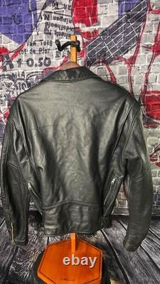 Harley-Davidson Legendary Leather Motorcycle Jacket Mens M Black Belted