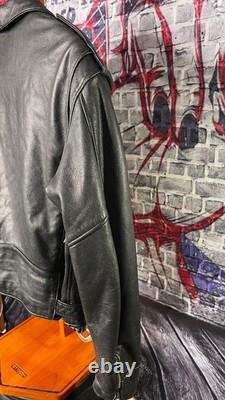 Harley-Davidson Legendary Leather Motorcycle Jacket Mens M Black Belted