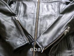 Harley Davidson MD Mens ROAD WARRIOR Reflective Leather Motorcycle Riding Jacket