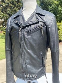 Harley Davidson MENS LARGE Leather Jacket Crosswinds Custom Speed 97002-06VM