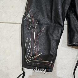 Harley Davidson MENS LARGE Leather Jacket Crosswinds Custom Speed 97002-06VM