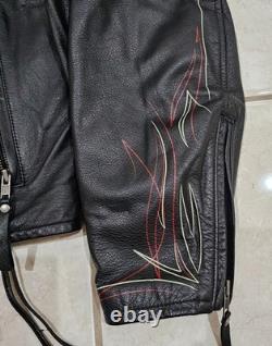 Harley Davidson MENS LARGE Leather Jacket Crosswinds Custom Speed 97002-06VM