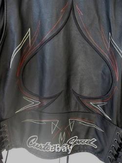 Harley Davidson MENS LARGE Leather Jacket Crosswinds Custom Speed 97002-06VM