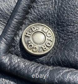 Harley Davidson MENS LARGE Leather Jacket Crosswinds Custom Speed 97002-06VM