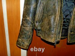 Harley Davidson MOTORCYCLE Distressed Brown Leather Jacket Men MANS XL