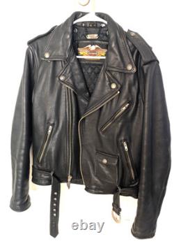 Harley Davidson Medium (40) Genuine Cowhide Leather Jacket EX Cond. Eagle Back