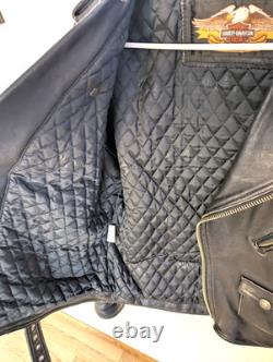 Harley Davidson Medium (40) Genuine Cowhide Leather Jacket EX Cond. Eagle Back