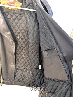 Harley Davidson Medium (40) Genuine Cowhide Leather Jacket EX Cond. Eagle Back