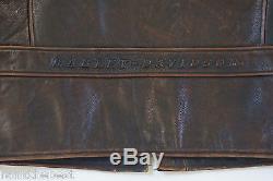 Harley Davidson Men Brown Distressed Embossed Leather Vintage 90's Jacket L Rare