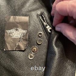 Harley Davidson Men CLASSIC CRUISER Leather Motorcycle Jacket/Size L 98114-D6vm