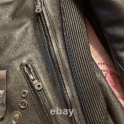 Harley Davidson Men CLASSIC CRUISER Leather Motorcycle Jacket/Size L 98114-D6vm
