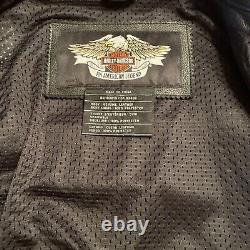 Harley Davidson Men CLASSIC CRUISER Leather Motorcycle Jacket/Size L 98114-D6vm