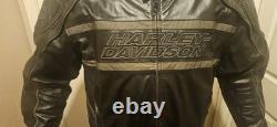 Harley Davidson Men LUMINATOR 360 Leather Jacket Reflective 3XL Armored