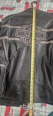 Harley Davidson Men LUMINATOR 360 Leather Jacket Reflective 3XL Armored