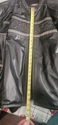 Harley Davidson Men LUMINATOR 360 Leather Jacket Reflective 3XL Armored