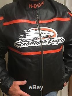 Harley Davidson Men Screamin Eagle Leather Jacket XXXL