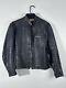 Harley Davidson Men Vintage 60's Sportster Cafe Racer Black Leather Jacket 38 M