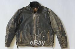Harley Davidson Men Vintage 90's PANHEAD Convertible Black Leather Jacket Vest L