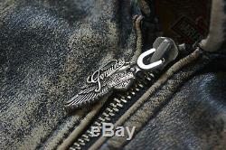 Harley Davidson Men Vintage 90's PANHEAD Convertible Black Leather Jacket Vest M