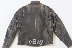 Harley Davidson Men Vintage PANHEAD Convertible Brown Leather Jacket Vest L Rare