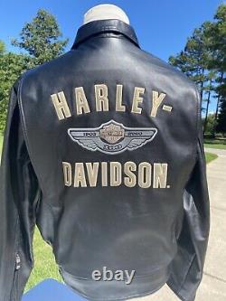 Harley-Davidson Men's 100th Anniversary Leather Jacket Medium USA Made MINT