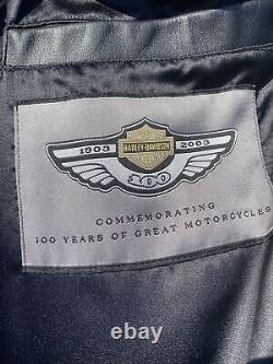 Harley-Davidson Men's 100th Anniversary Leather Jacket Medium USA Made MINT