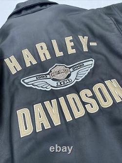 Harley-Davidson Men's 100th Anniversary Leather Jacket XL Black 97401-03VM USA