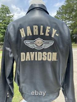 Harley-Davidson Men's 100th Anniversary Leather Jacket XL Black 97401-03VM USA