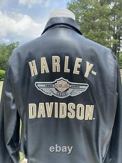 Harley-Davidson Men's 100th Anniversary Leather Jacket XL Black 97401-03VM USA