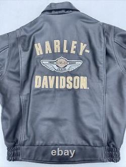 Harley-Davidson Men's 100th Anniversary Leather Jacket XL Black 97401-03VM USA