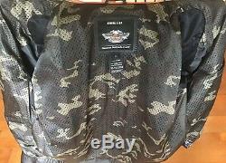 Harley Davidson Men's 2XL Camo & Black Vented Leather Jacket in Great Condition