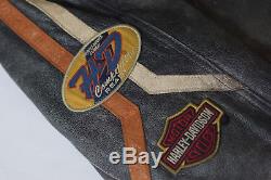 Harley Davidson Men's BOULEVARD Racing Distressed Leather Jacket XL 97170-13VM