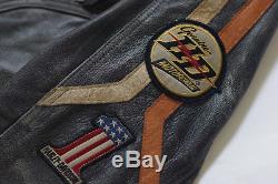 Harley Davidson Men's BOULEVARD Racing Distressed Leather Jacket XL 97170-13VM