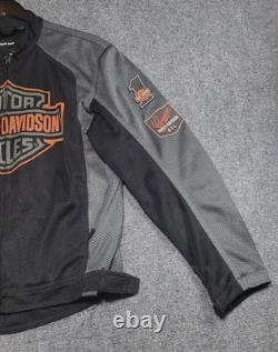 Harley-Davidson Men's Bar & Shield Logo Mesh Riding Jacket Black/Grey Sz Medium