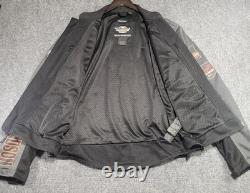 Harley-Davidson Men's Bar & Shield Logo Mesh Riding Jacket Black/Grey Sz Medium