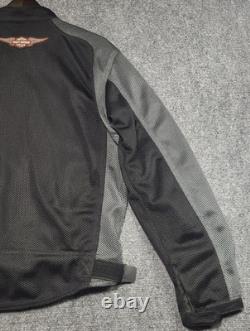 Harley-Davidson Men's Bar & Shield Logo Mesh Riding Jacket Black/Grey Sz Medium